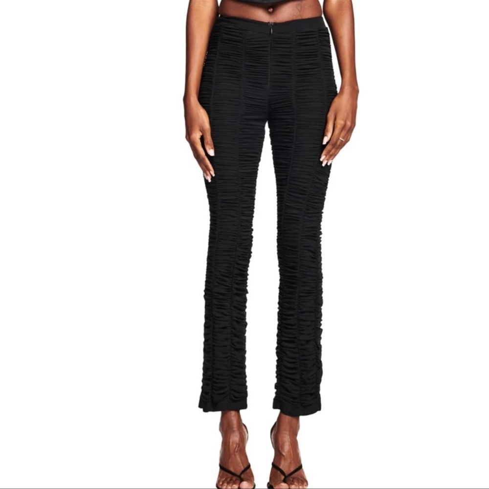 I am gia ruched black pant